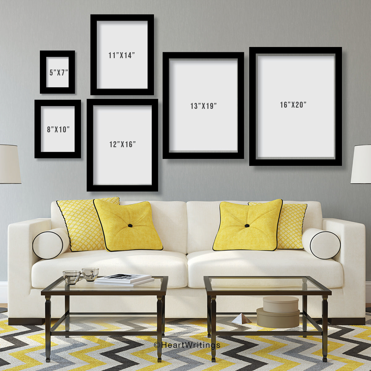 Display of available frame styles for Boulder Colorado wall poster