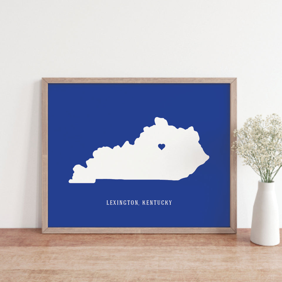 Minimalist Lexington Kentucky city poster for dorm décor