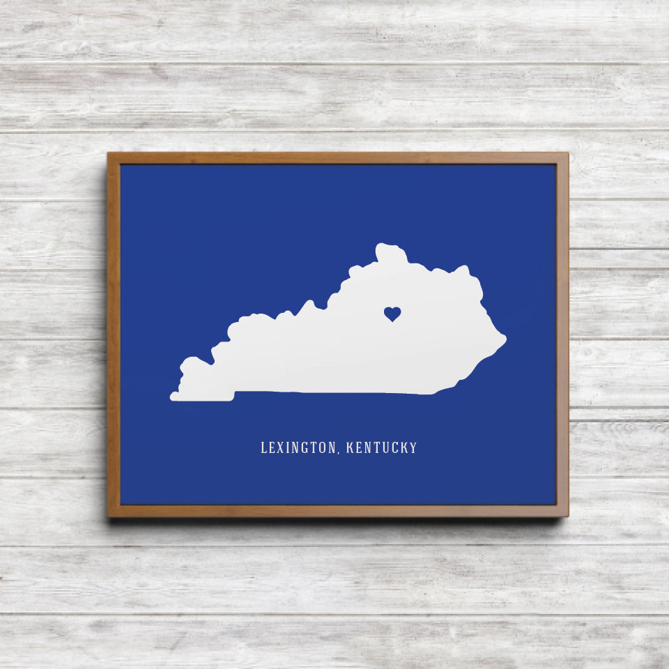 Lexington Kentucky college town wall art print