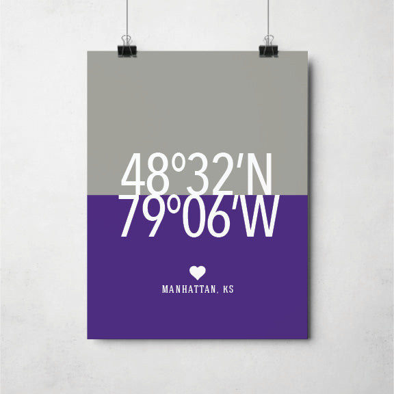 KSU Wildcats inspired Manhattan Kansas wall art gift