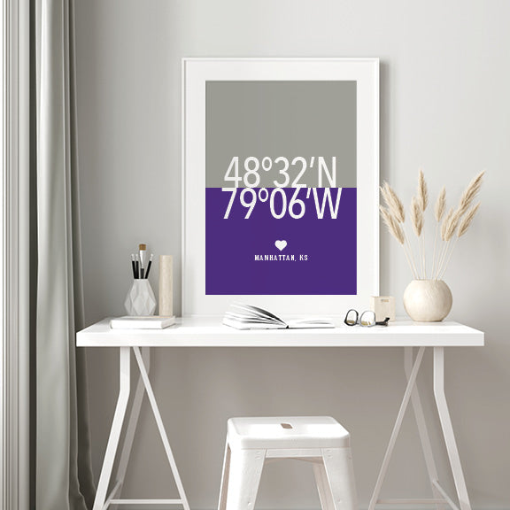 Manhattan Kansas graduation gift wall art for K-State alumni