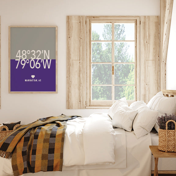 Manhattan Kansas KSU alumni gift wall art print