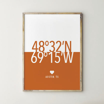 Austin Texas Minimalist Wall Decor