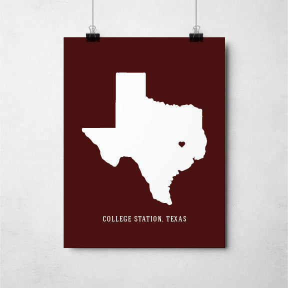 College Station Texas Unique Gift