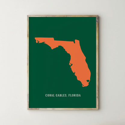 University of Miami map print
