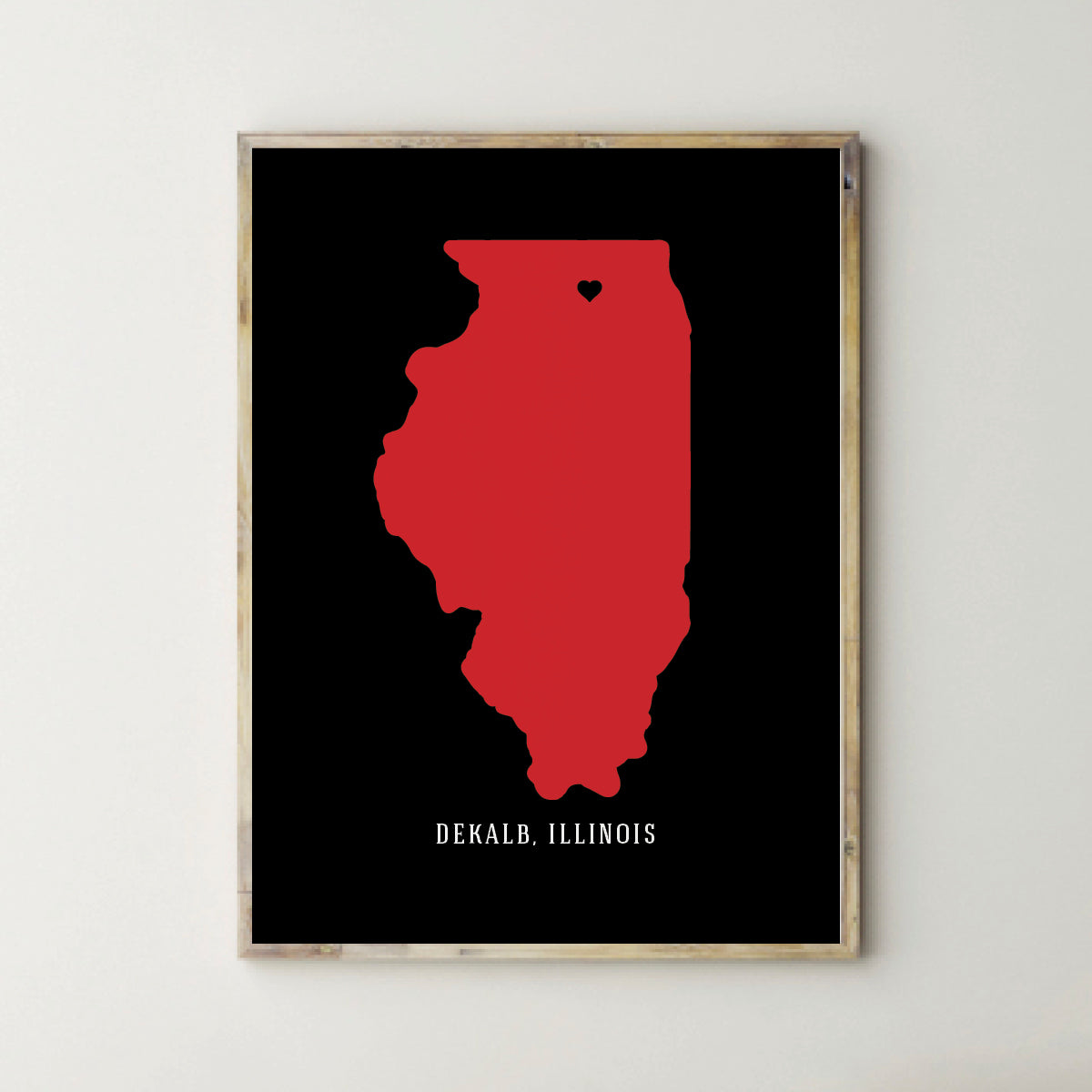 DeKalb Illinois Minimalist Wall Art