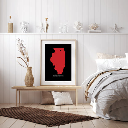 DeKalb Illinois Minimalist Wall Art