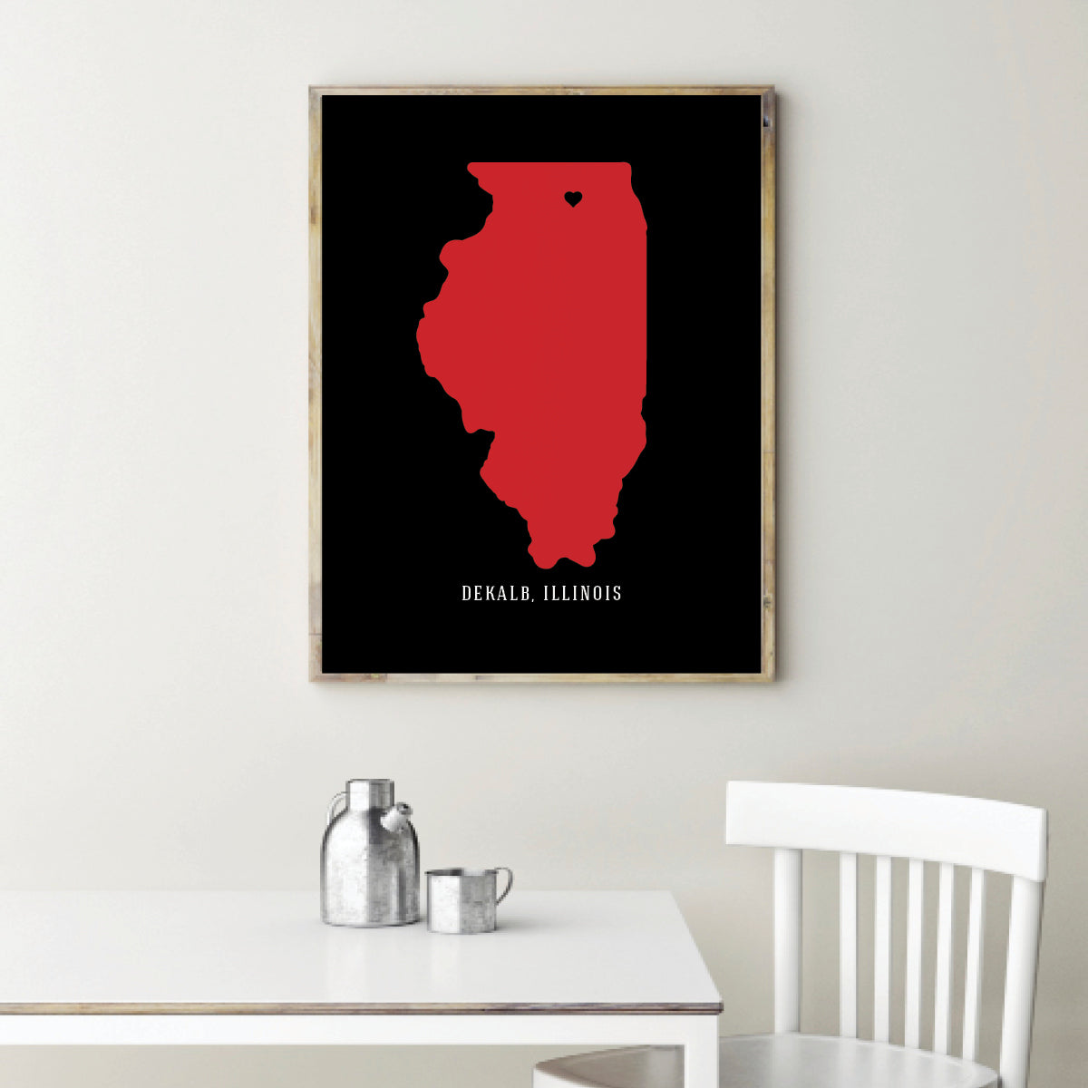 DeKalb Illinois Minimalist Wall Art