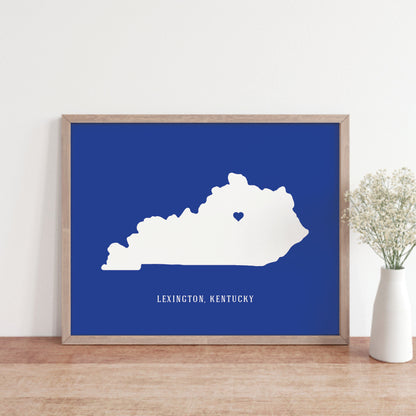 Minimalist Lexington Kentucky city poster for dorm décor