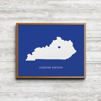 Lexington Kentucky college town wall art print