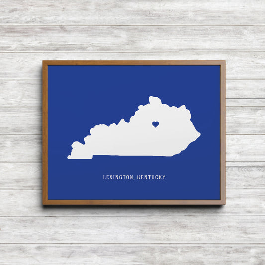 Lexington Kentucky college town wall art print