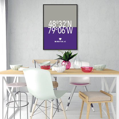 Modern Manhattan KS skyline print for home décor