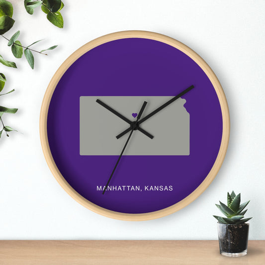 Kansas State Pride Wall Clock