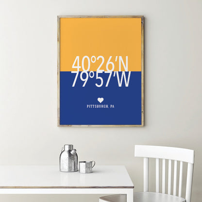 Pitt Panthers Coordinates Print