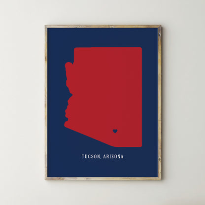 Tucson AZ map print